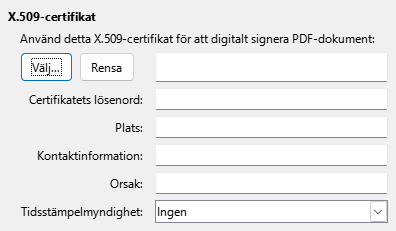 PDF Export Digital Signature Options Dialog Image