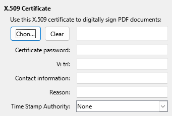 PDF Export Digital Signature Options Dialog Image