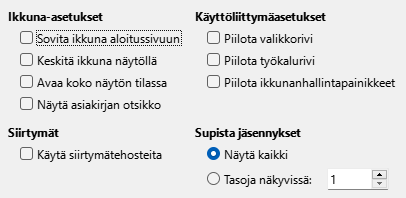 PDF Export User Interface Options Dialog Image