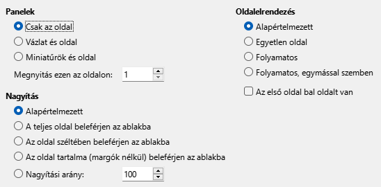 PDF Export View Options Dialog Image