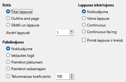 PDF Export View Options Dialog Image