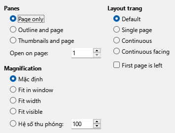 PDF Export View Options Dialog Image