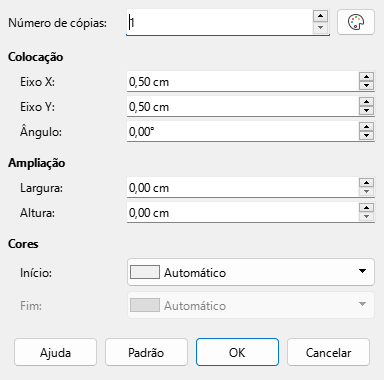 Caixa de diálogo Duplicar