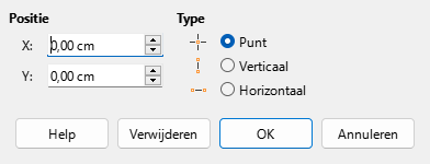 Dialoogvenster Vangobject