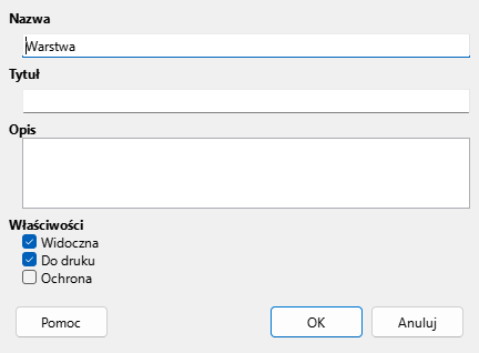 Okno dialogowe wstawiania warstwy