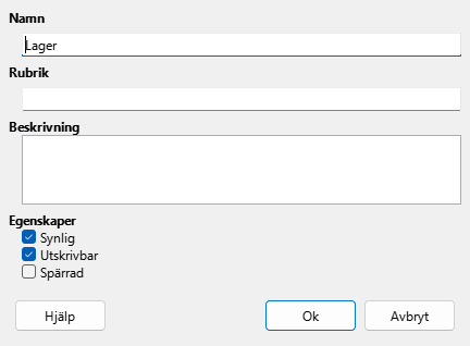 Insert layer dialog