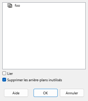 Boîte de dialogue Insérer à partir d'un fichier