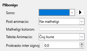 Dialogo Plibonigitaj animaciaj efektoj