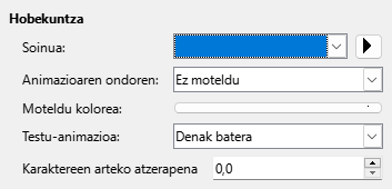 Animazio-efektu hobetuen elkarrizketa-koadroa