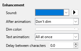Enhanced Animation Effects Dialog