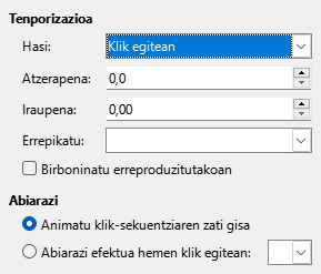Animazio-tenporizazio pertsonalizatuen elkarrizketa-koadroa