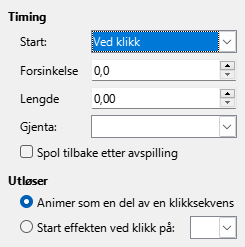 Egendefinert Animasjon Timing Dialog