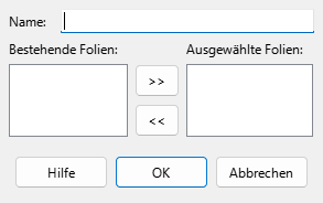 Dialog Individuelle Präsentation erstellen
