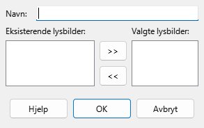 Egendefiner Lysbildevisning Dialog