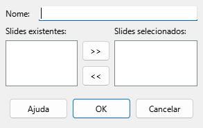 Caixa de diálogo definir apresentação de slide personalizada
