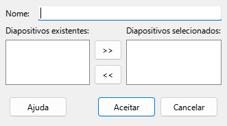 Caixa de diálogo Definir apresentação personalizada
