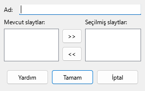 Define Custom Slide Show Dialog