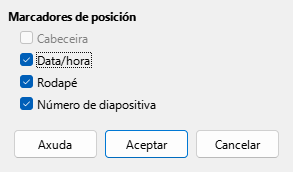 Caixa de diálogo Disposición da principal