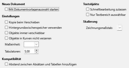 Bild des Dialogs Optionen – Allgemein