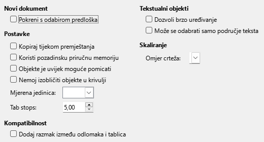Impress General Options Dialog