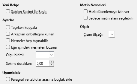 Impress General Options Dialog