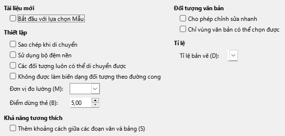 Impress General Options Dialog