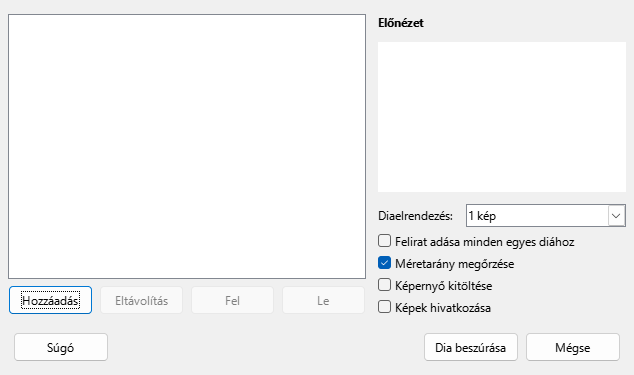 Impress Photo Album Dialog
