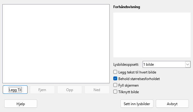 Impress Foto Album Dialog