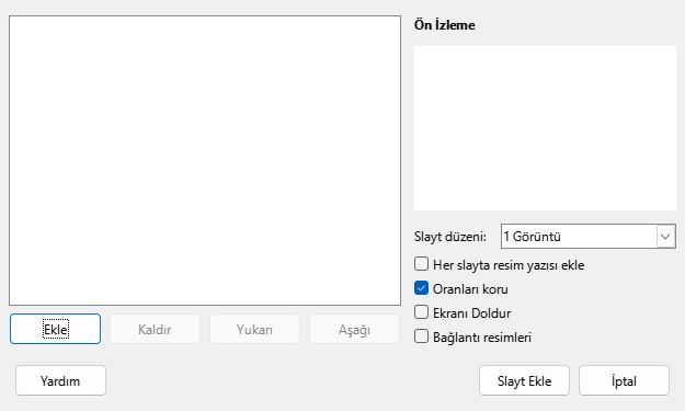 Impress Photo Album Dialog