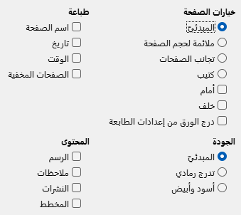 Impress Print Options Dialog