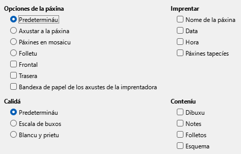 Impress Print Options Dialog