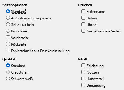 Bild des Dialogs Druckoptionen