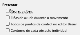 Caixa de diálogo Ver opcións do Impress