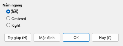 Alignment Dialog