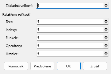 Font Size Dialog