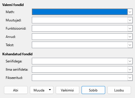 Fonditüübi dialoog