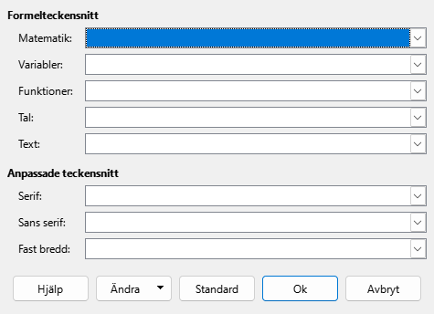 Font Type Dialog