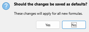Save Default Dialog