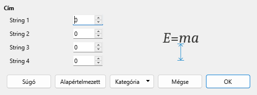 Térköz párbeszédablak