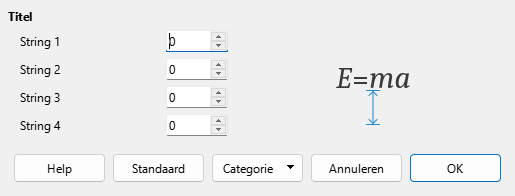 Dialoogvenster Afstand