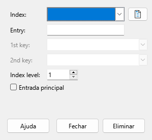 Index entry dialog