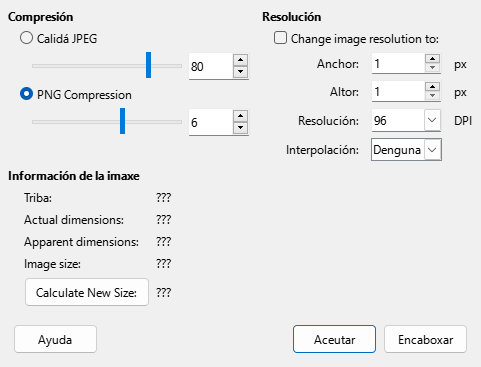 Compress Image Dialog