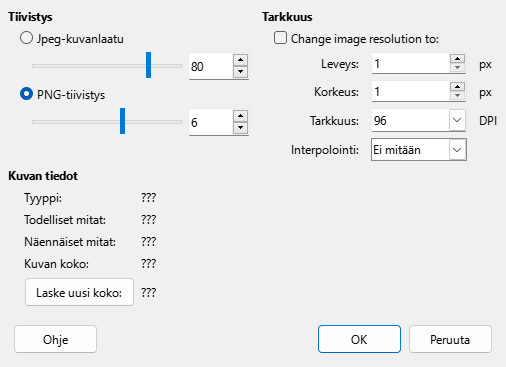 Compress Image Dialog