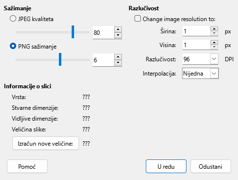 Compress Image Dialog