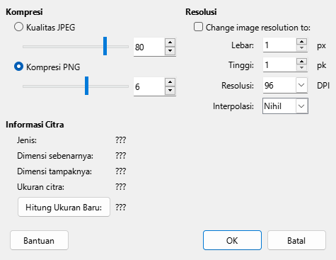 Dialog Kompresi Gambar
