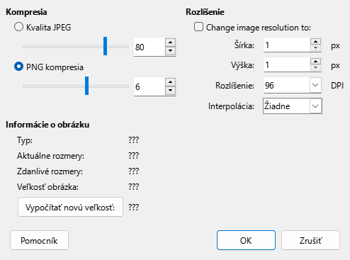 Compress Image Dialog