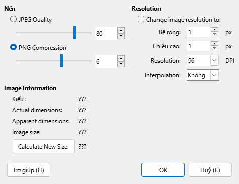 Compress Image Dialog