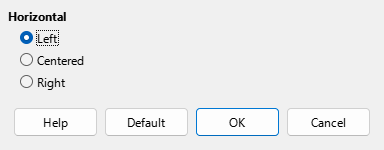 Alignment Dialog