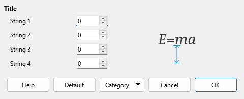 Spacing Dialog