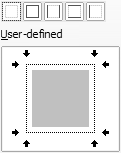 one selected cell border